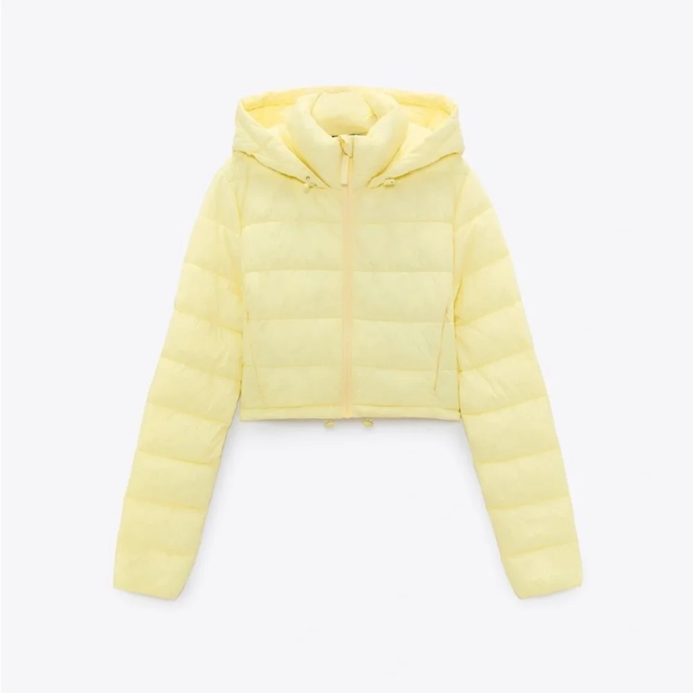 NWT ZARA PUFFER JACKET WATER REPELLENT CROP PUFFY JACKET CROPPED COAT XS - Picture 5 of 16